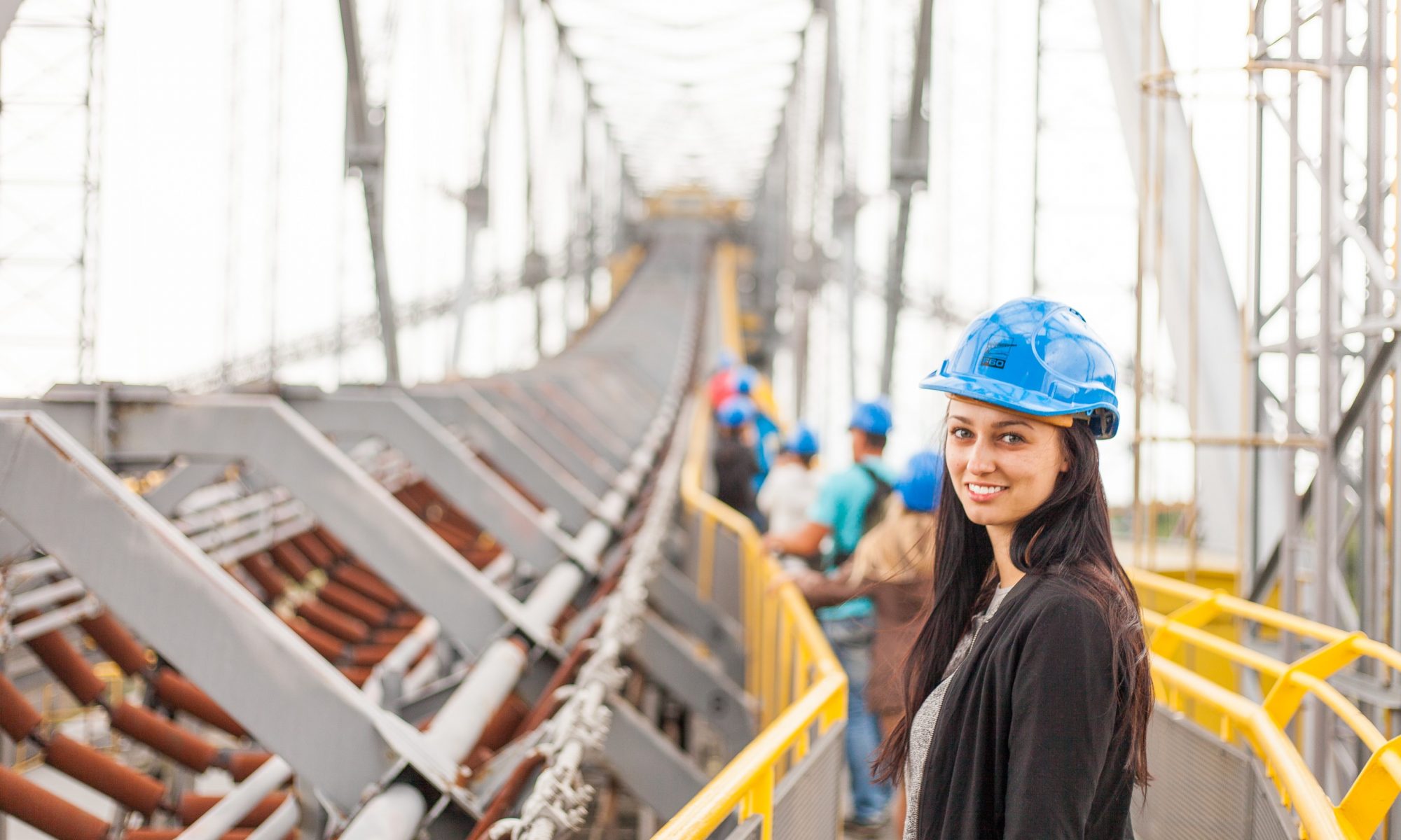 Woman on construction site