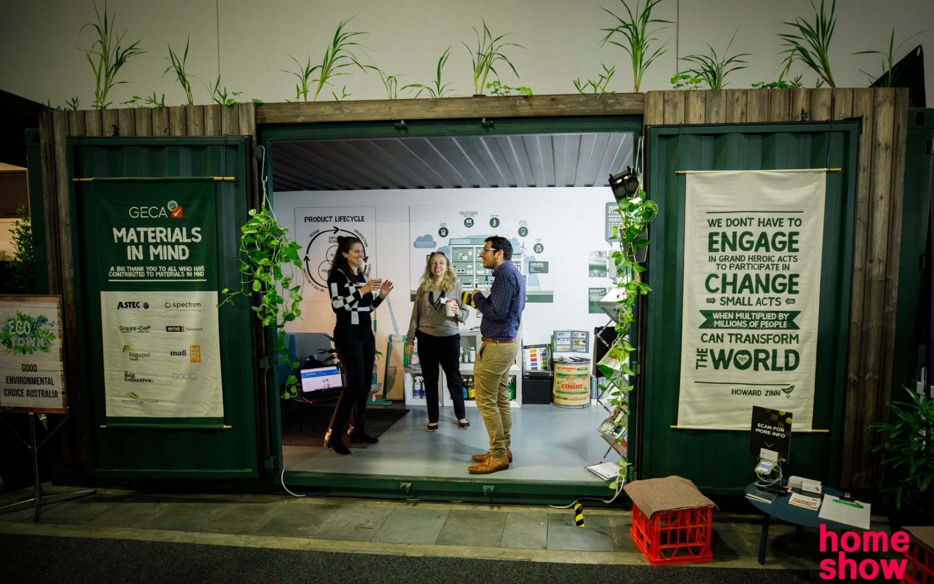 Team GECA at Sydney Home Show's Eco Town
