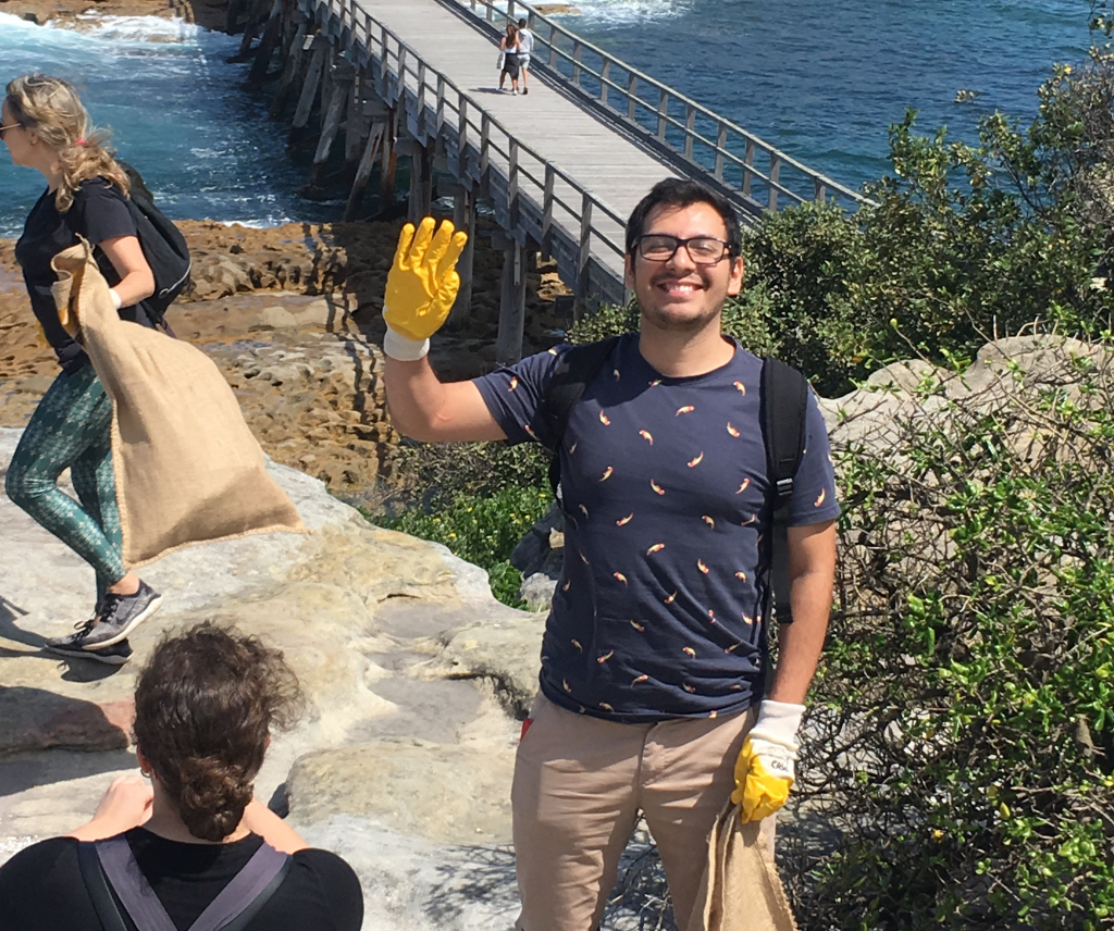 GECA staff (Karina, Raven and Rodrigo) at Business Clean Up Australia 2021