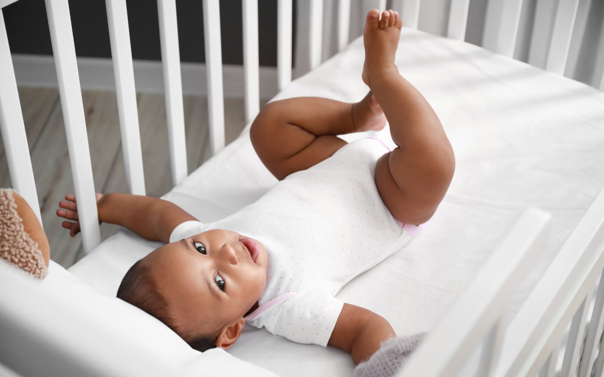 Baby in a crib