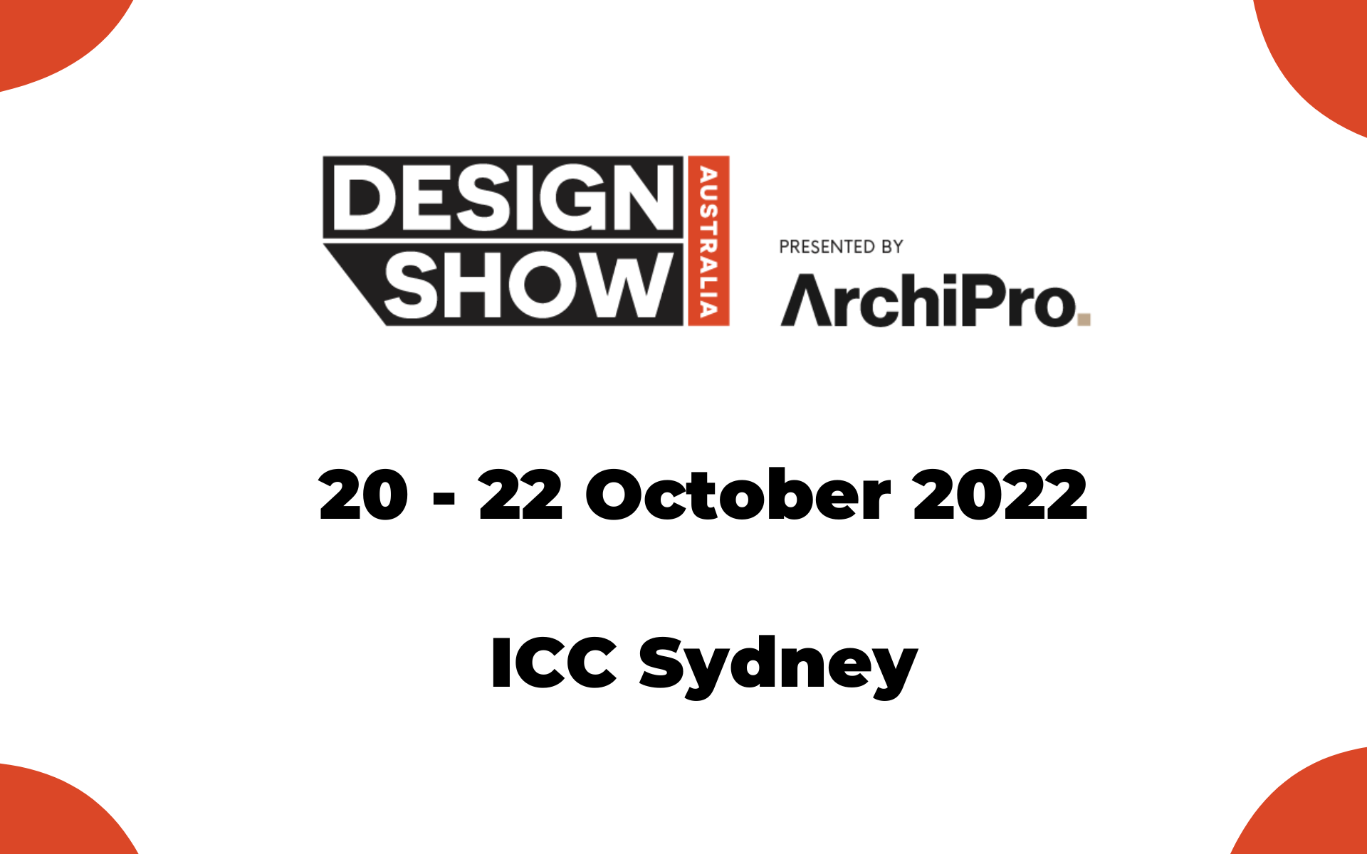 Design Show Australia 2022 Blog Cover